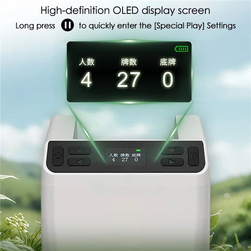 Automatic Card Dealer 2500mAh Rechargeable Poker Dealing Machine 360° Rotating Playing Cards Distributor Dispenser Poker Device