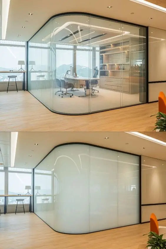 Electronic PDLC Smart Film with Charger Anti-UV White Gray Switchable Protection Privacy Window Film for Office Home Sample
