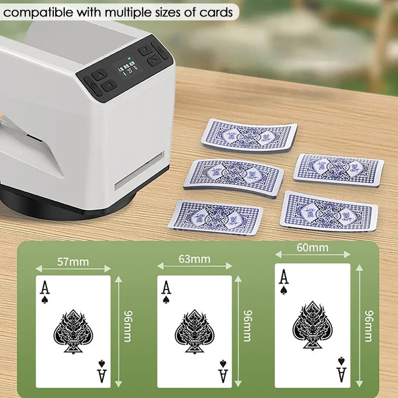 Automatic Card Dealer 2500mAh Rechargeable Poker Dealing Machine 360° Rotating Playing Cards Distributor Dispenser Poker Device