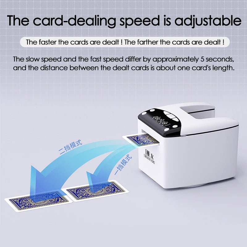 Playing Cards Electric Dealer Dispenser Automatic Poker Cards Dealing Machine 4000mAh Rechargeable Poker Device for Party Games