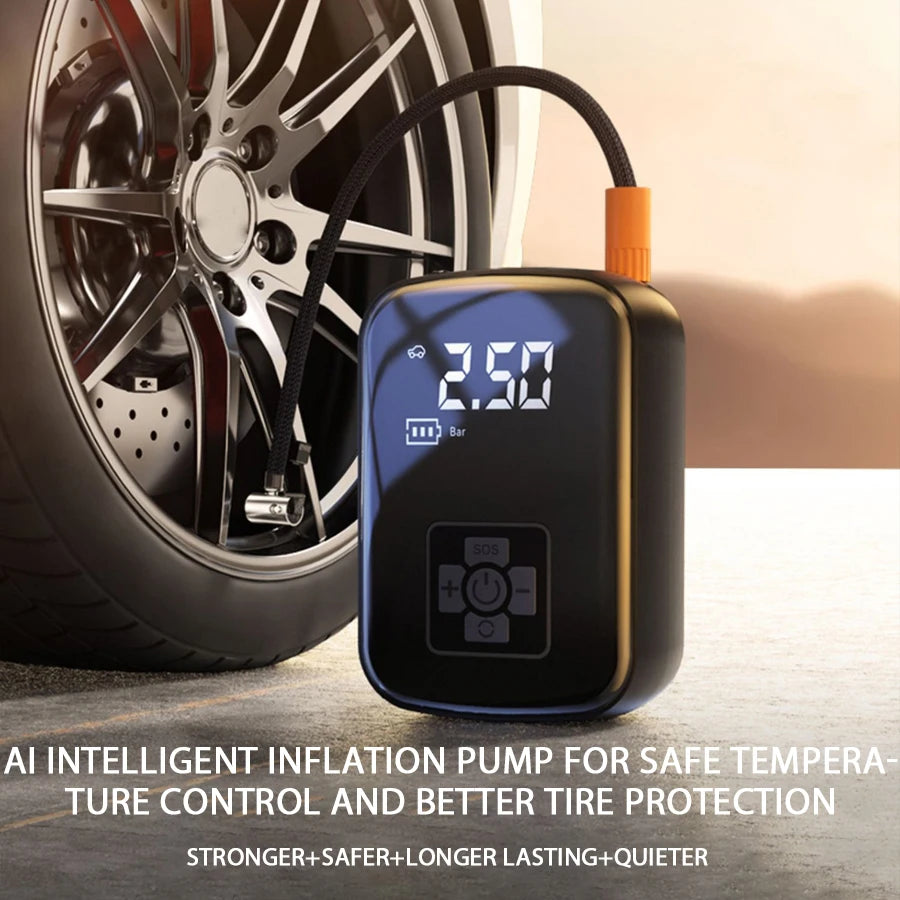 150PSI Electric Tire Pump & Multi-Vehicle Air Compressor for Cars/Motorcycles/Bikes/Boats/Sports Balls with Auto-Stop & Fast Inf