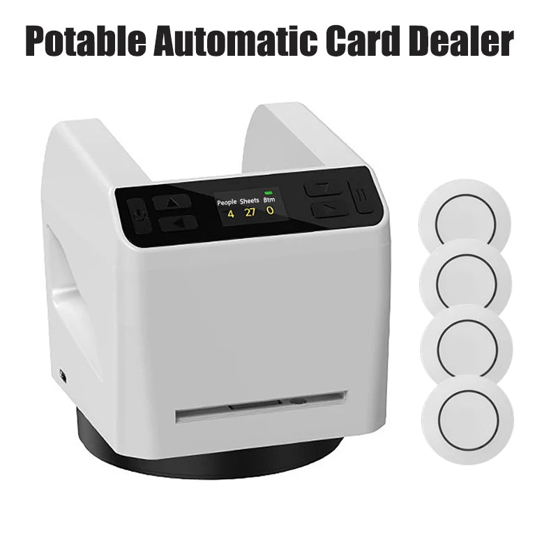 Automatic Card Dealer Rechargeable Dealing Machine Playing Cards Dispenser Tool Electric Poker Device for Party Games Camping