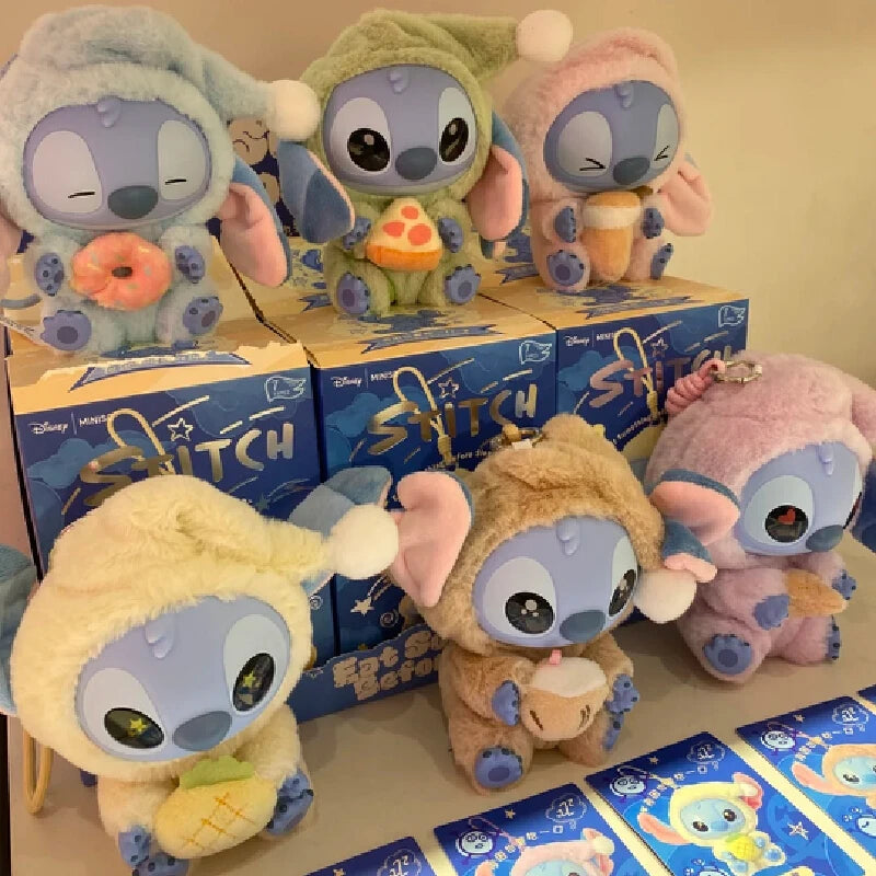 Original Stitch Eat Someing Before Sleep Series And Gen Z Street Series Vinyl Plush Pendant Blind Box Cute Doll Bag Pendant Gift