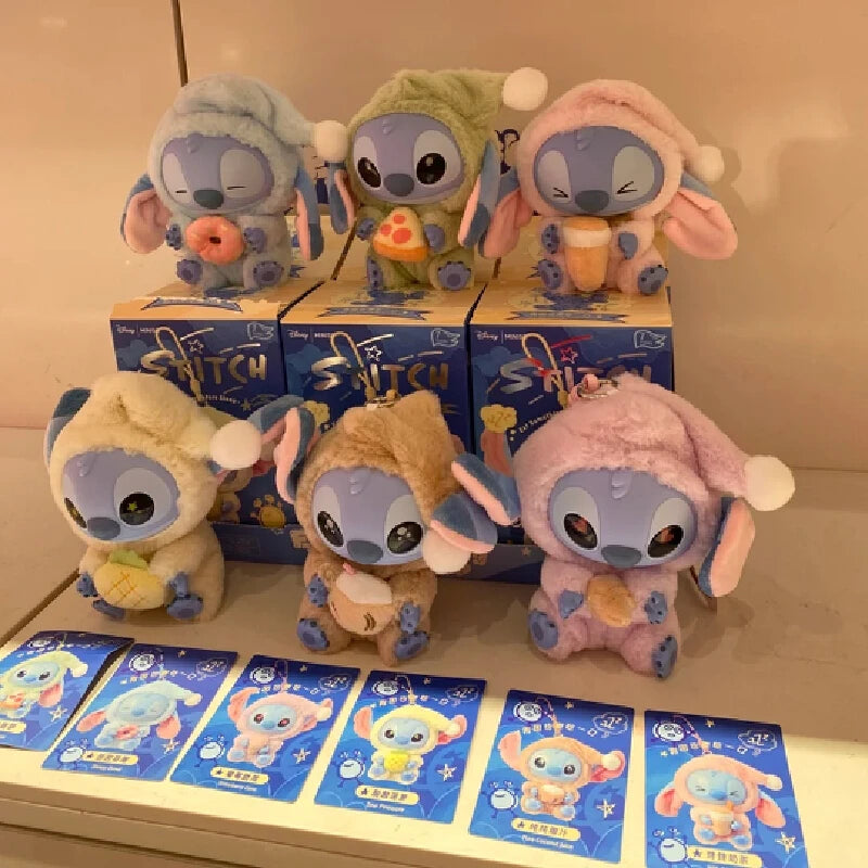 Original Stitch Eat Someing Before Sleep Series And Gen Z Street Series Vinyl Plush Pendant Blind Box Cute Doll Bag Pendant Gift