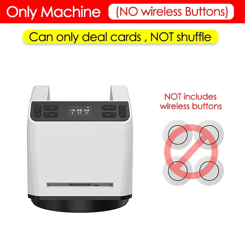 Automatic Card Dealer 2500mAh Rechargeable Poker Dealing Machine 360° Rotating Playing Cards Distributor Dispenser Poker Device
