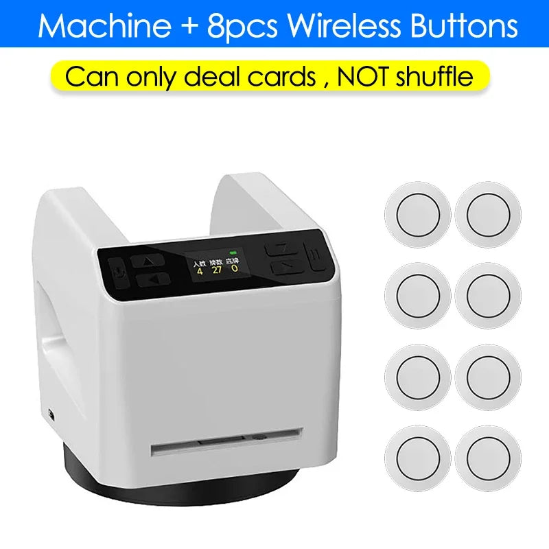 Automatic Card Dealer 2500mAh Rechargeable Poker Dealing Machine 360° Rotating Playing Cards Distributor Dispenser Poker Device