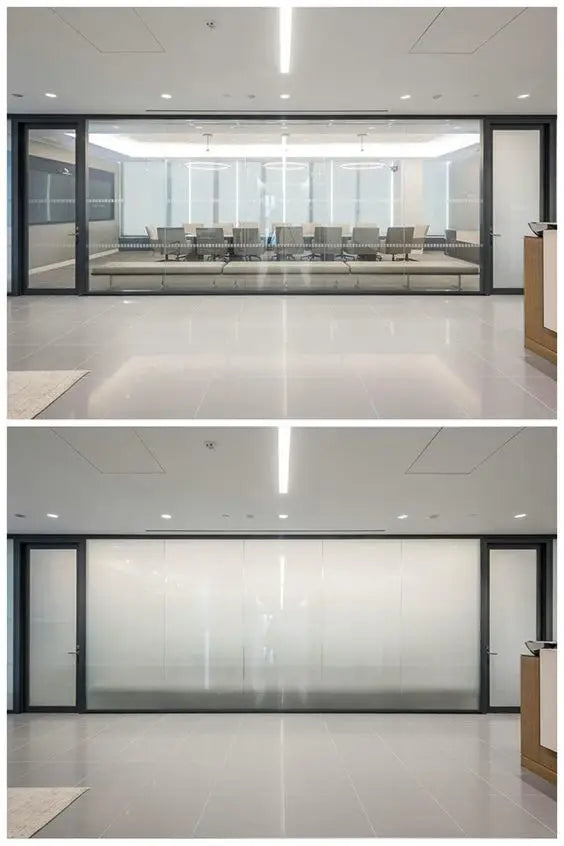 Electronic PDLC Smart Film with Charger Anti-UV White Gray Switchable Protection Privacy Window Film for Office Home Sample