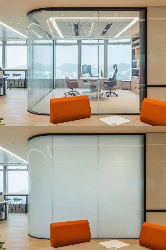 Electronic PDLC Smart Film with Charger Anti-UV White Gray Switchable Protection Privacy Window Film for Office Home Sample