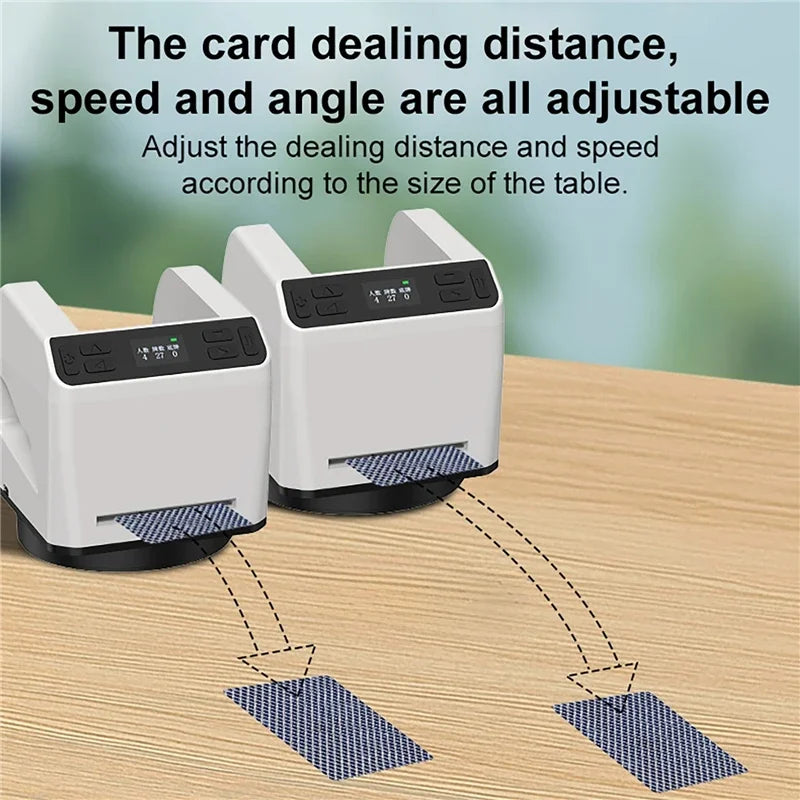 Automatic Card Dealer 2500mAh Rechargeable Poker Dealing Machine 360° Rotating Playing Cards Distributor Dispenser Poker Device