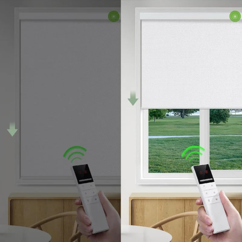 China Factory Wholesal 100% Waterproof Blackout Custom Size Wifi Alexa tuya Google Remote Control Smart Roller Blinds For Window