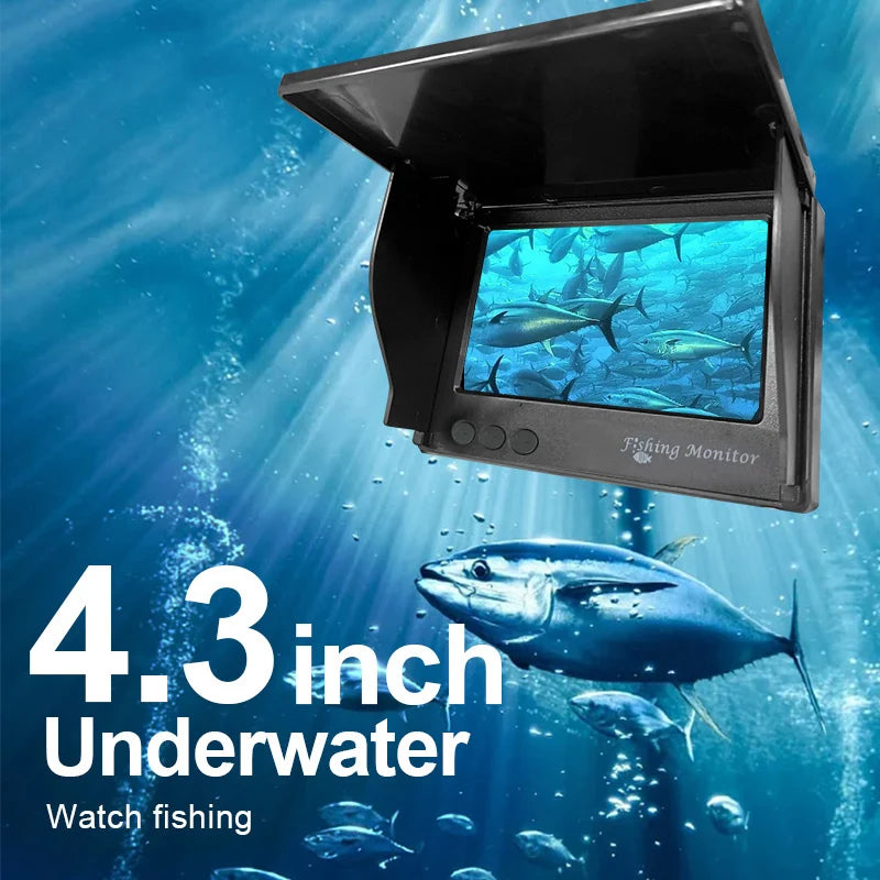 Underwater camera 1080p 4.3 inch lcd Endoscope camera Waterproof 6 Hours Endurance Night Vision 15/30m For ICE/Sea