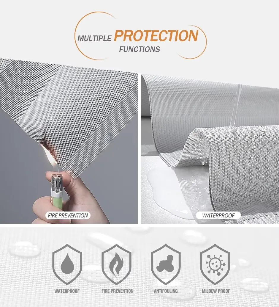 High Quality Waterproof Fireproof Motorized Cordless Remote Control Day And Night Zebra Blinds For Bathroom